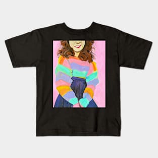 Rainbow Girl Kids T-Shirt